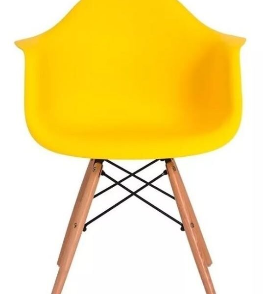 Cadeira de Jantar Charles Eames Eiffel Amarela - 1120