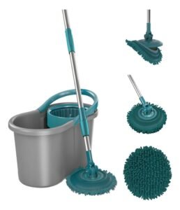 Mop Giratório Fit 3 em 1 com balde 8L e 3 refis exclusivos