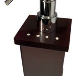 Saboneteira Liquida Pia Acrilico Marrom Chocolate C/ Strass