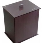 Lixeira Lavabo Acrílico Retangular Chocalate Com Strass