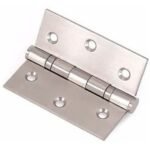 Dobradiça Inox 3.1/2x3 Com Rolamento Para Porta Madeira - Inox Escovado Kit 1 Unidade