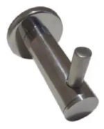 Cabide Jasmim Banheiro Aço Inox 304 Polido Redondo - Gancho de Toalha e Roupão Cilento - Imagem 4