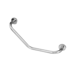 Barra de Apoio Angular 45º Inox 304 Polido 27x27cm Edmetal - Segurança e Acessibilidade