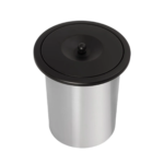 Lixeira de Embutir em Inox 5 Litros - Preto Fosco