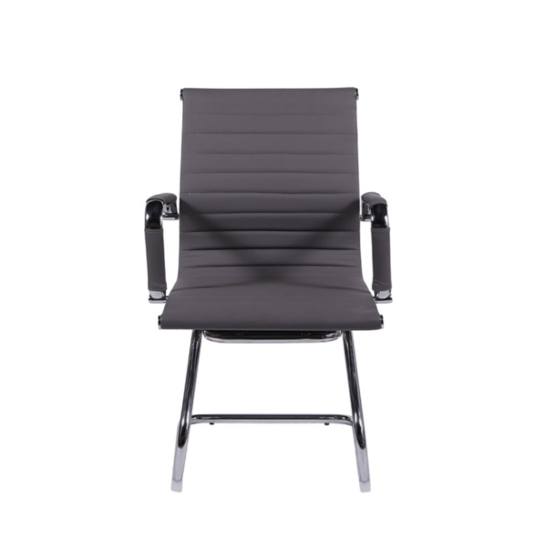 Cadeira Office Fixa Cinza Com Braço Baixa Or Design 3301