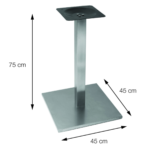 Base De Mesa Inox Quadrada Para Tampos De Até 100cm Or 2201 - Imagem 3