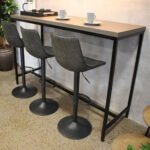 Banqueta Barbacena Rivatti Giratória Regulável PU Preto Base Metal Preto Fosco - Imagem 3