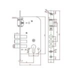 Fechadura Rolete Alta Segurança 3 Pinos Fortezza F-5570-3R | 55mm Inox - Imagem 3