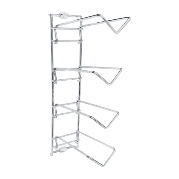 Adega de Parede Aramada Cromada para 4 Garrafas Suporte Vinho Duler