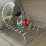 Organizador De Tampas De Panelas Suporte De Armário Cromado Duler