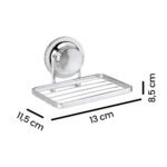 Saboneteira Ventosa Redonda Cromada 1347 Arthi - Imagem 2