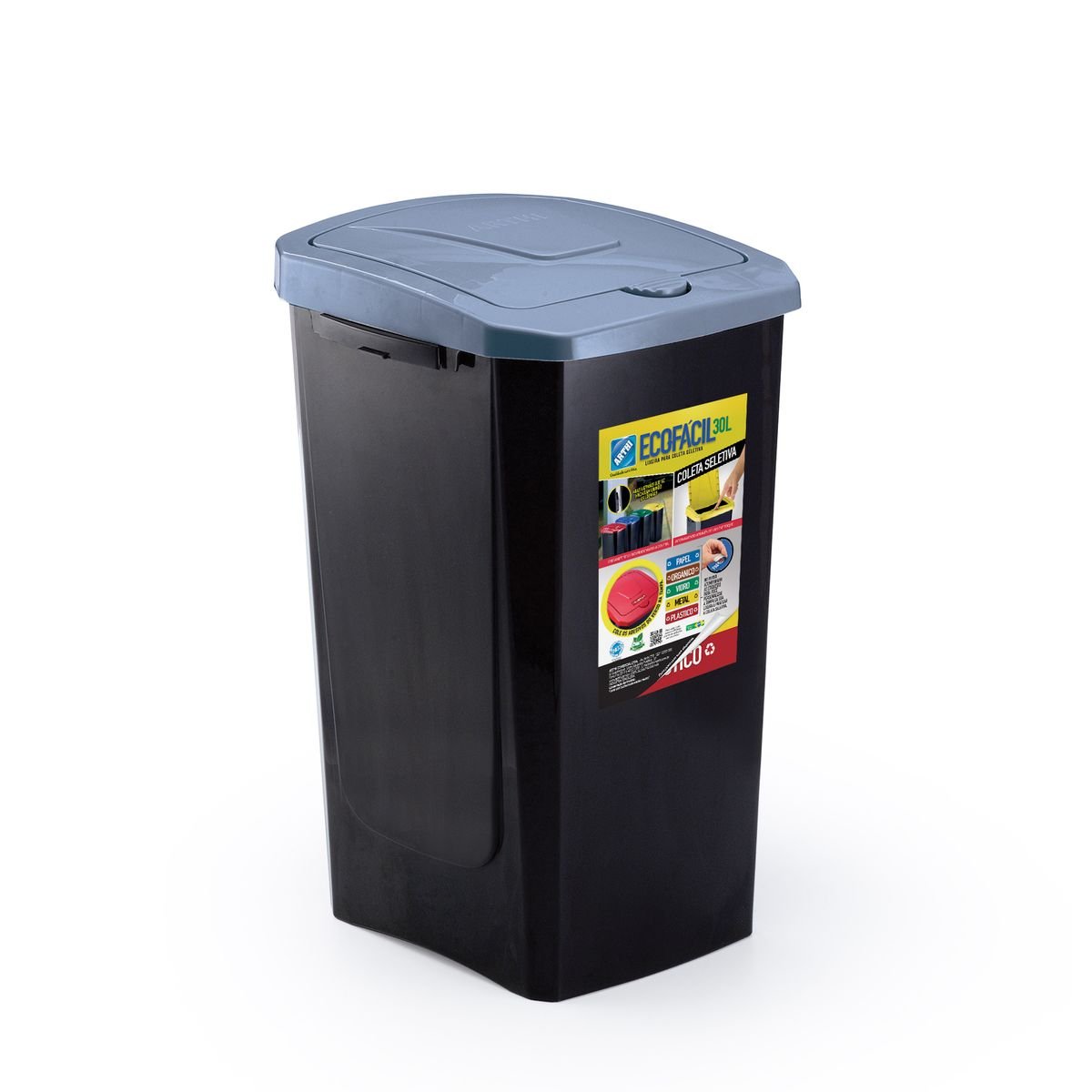 10143866-1200-1.jpg Lixeira Ecofacil 30LTS Com Tampa Automatica 5072 Arthi - Imagem 1