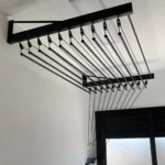 Varal Individual de Parede em Alumínio Preto 10 Varetas - Kazalinda - Imagem 3