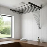 Varal Individual de Parede em Alumínio Preto 10 Varetas - Kazalinda - Imagem 4