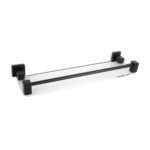 Porta Shampoo Inox Preto Gardênia Com Acrílico