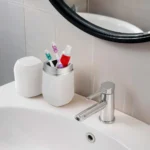 Porta Escovas E Pasta Conceito Aço Escovado 1924 Arthi - Imagem 3