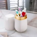 Porta Escovas E Pasta Conceito Aço Escovado 1924 Arthi - Imagem 4