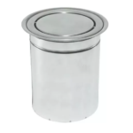 Lixeira de Embutir Inox Tampa Giratória - 20 Litros