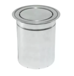 Lixeira de Embutir Inox Tampa Giratória - 20 Litros