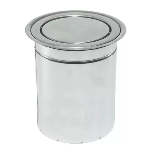 2141017.png Lixeira de Embutir Inox Tampa Giratória - 20 Litros - Imagem 1