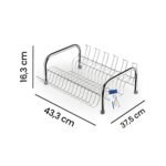 Escorredor Pratik Cromado Porta Copo Talher 1078 Arthi - Imagem 3