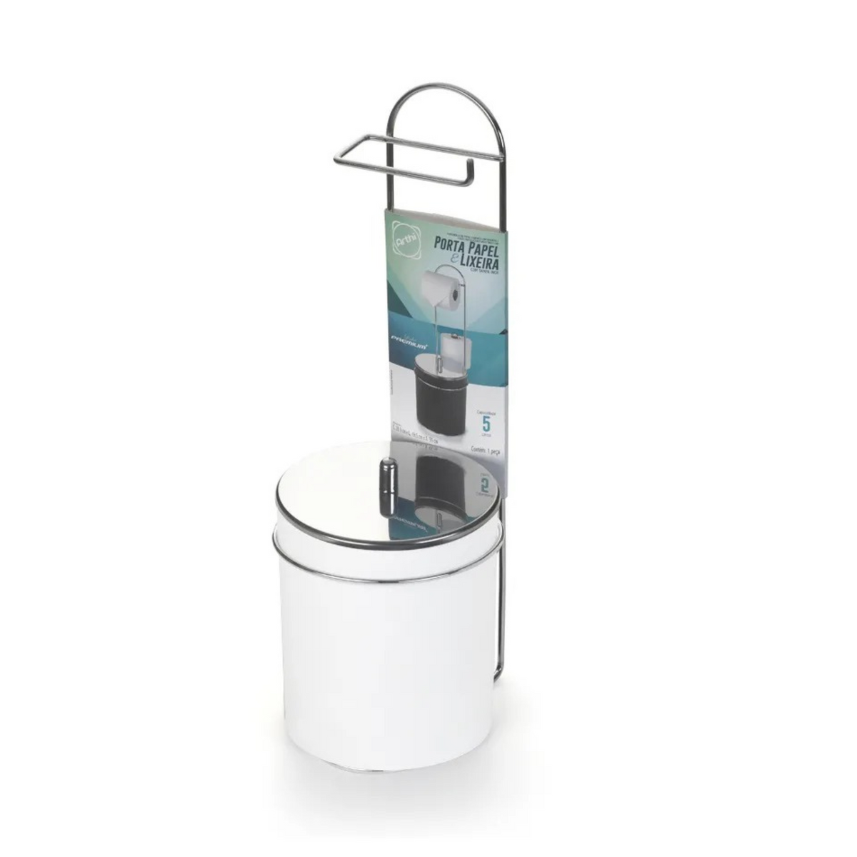 6630494-1200.png Suporte Chão Premium Porta Papel e Lixeira Inox 1245 Arthi - Imagem 1