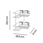 Cantoneira Dupla Cromada Com Ventosa Fixa 1301 Arthi - Imagem 4