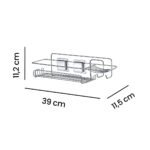 Suporte Para Shampoo Retangular Cromado Ventosa 1304 Arthi - Imagem 4