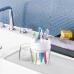 Porta Escovas E Pasta PS Cristal Com Tampa 1914 Arthi - Imagem 3