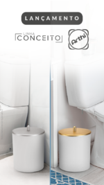 Lixeira 5 LTS Branco Aço Escovado 1928 Arthi - Imagem 4