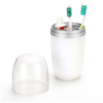 Porta Escovas Pasta Aço Escovado Com Tampa 500ml 1970 Arthi