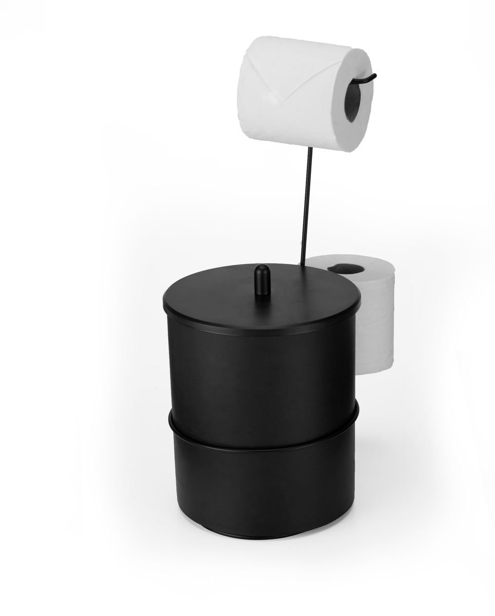 6657489-963.jpg Suporte Para Papel E Lixeira 5L Black Life 2454 Arthi - Imagem 1