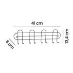 Porta Vassouras Black Encaixes Com Esferas 2528 Arthi - Imagem 2