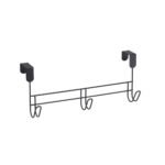 Suporte De Porta Para Toalhas 3 Ganchos Black 2582 Arthi