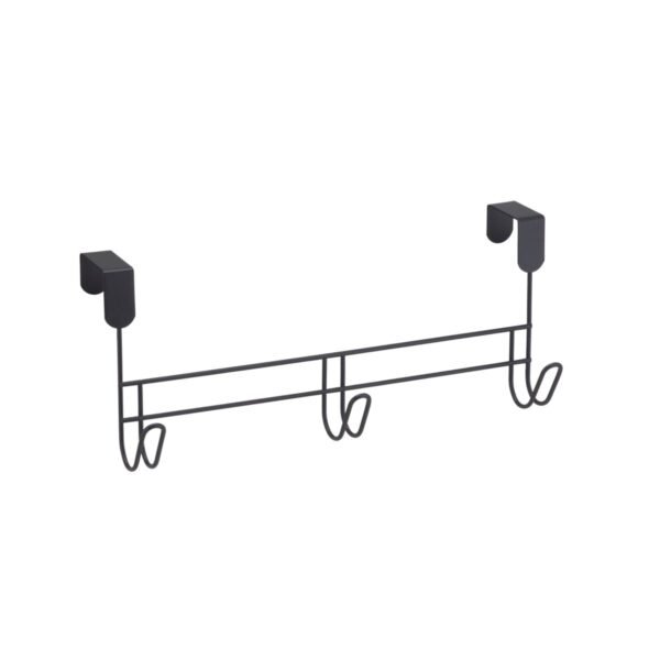 Suporte De Porta Para Toalhas 3 Ganchos Black 2582 Arthi