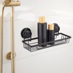 Suporte Shampoo Retangular Black Ventosa Redonda 2605 Arthi - Imagem 2