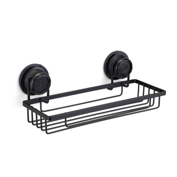 Suporte Shampoo Retangular Black Ventosa Redonda 2605 Arthi