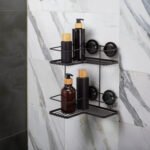 Cantoneira Dupla Black Piatina Ventosa Redonda 2607 Arthi - Imagem 2