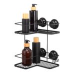 Cantoneira Dupla Black Piatina Ventosa Redonda 2607 Arthi