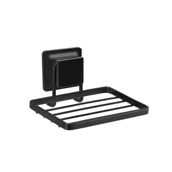 Saboneteira Ultra Black Ventosa Quadrada 2651 Arthi