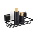 Prateleira Shampoo Retangular Black Ultra Ventosa 2655 Arthi