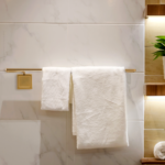 Porta Toalha De Banho Piatina Dourado Fosco 3M 3246 Arthi - Imagem 4