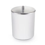 Lixeira 5LTS Branca Com Tampa Em Inox 5084 Arthi