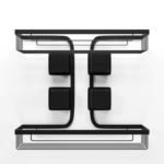 Prateleira Dupla Ultra Black Ventosa Retangular 2656 Arthi - Imagem 2