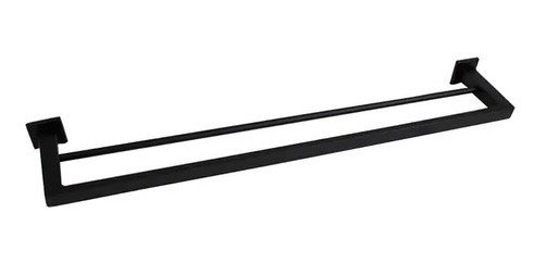 714488.jpg Toalhas Toalheiro Duplo 60cm Quadrada Inox Preto - Gardênia - Imagem 1