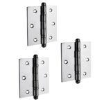 Dobradiça Inox 3½x3 Polegadas com Rolamento Silenciosa Polida - 1 Unidade - Imagem 2