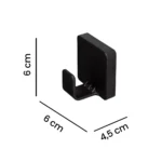 Gancho Unitário Metalizado Black Ventosa Quadrada 2658 Arthi - Imagem 4