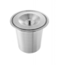 Lixeira de Embutir 8 Litros Ecobin com Tampa Inox 304 Escovado e Balde Alumínio Repuxado para Bancada de Cozinha
