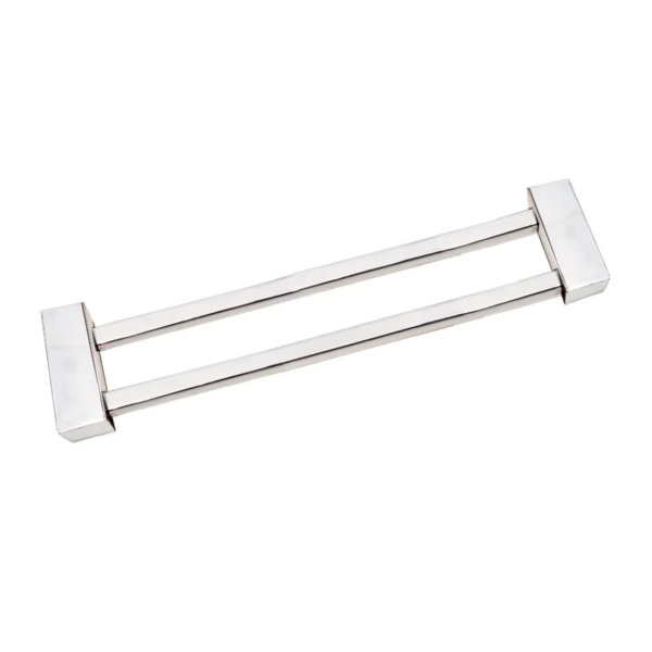 Porta Toalha Duplo Banheiro Parede 45cm Inox 304 Quadrado Ilhéus