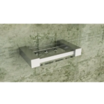 Saboneteira Quadrada Banheiro Inox 304 Polido Ilhéus Cilento - Não Enferruja - Imagem 2